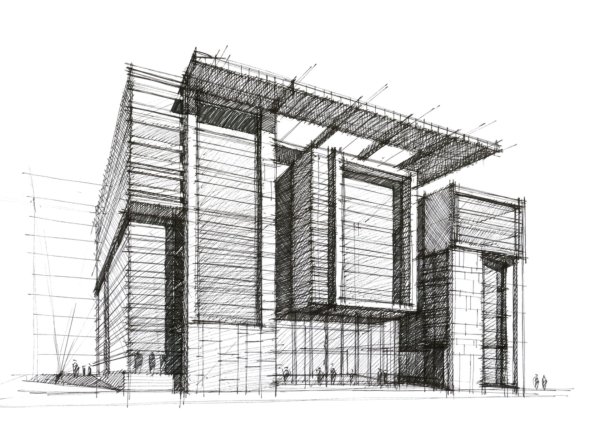 Угловая перспектива архитектура