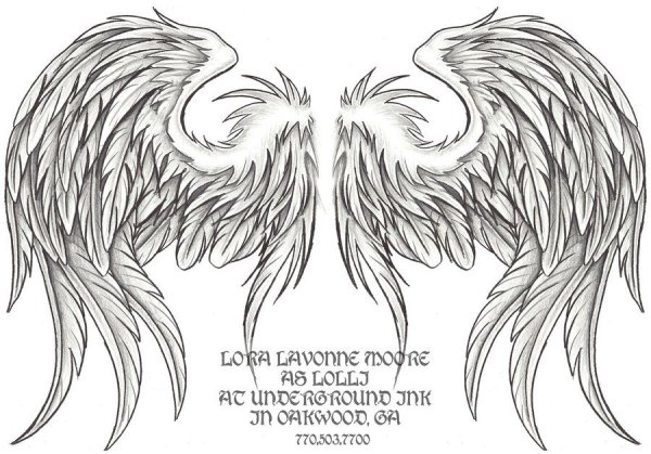 Крылья эскиз простые