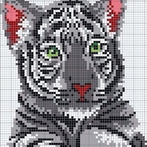 Картины по клеточкам сложные