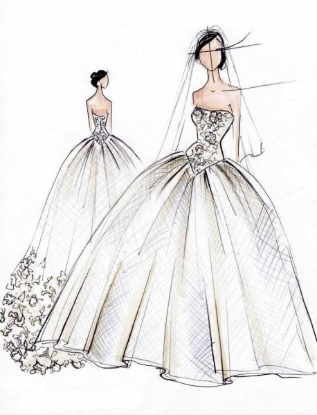 Эскизы платьев