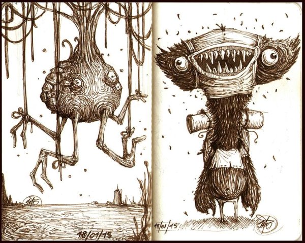 Монстры для скетчбука