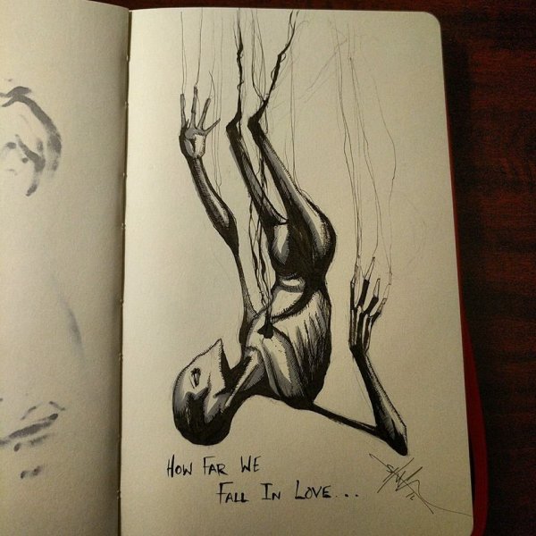 Жуткие рисунки в скетчбуке