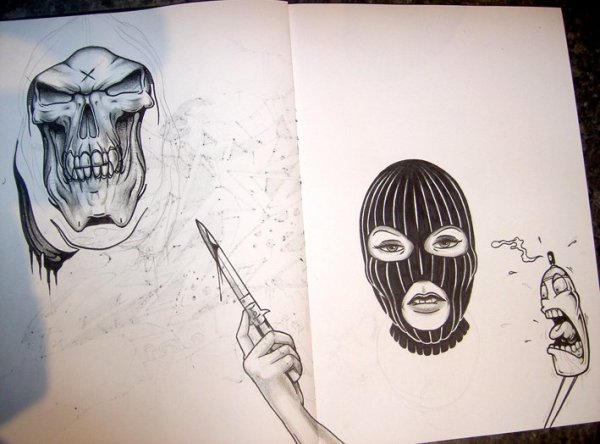 Страшные рисунки для скетчбука