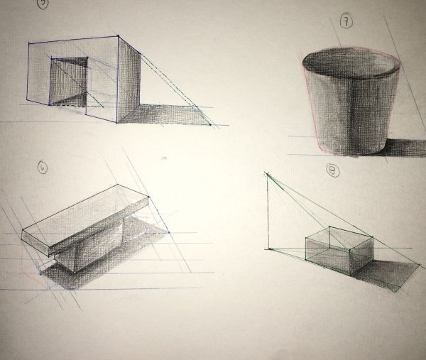 Геометрические предметы в перспективе