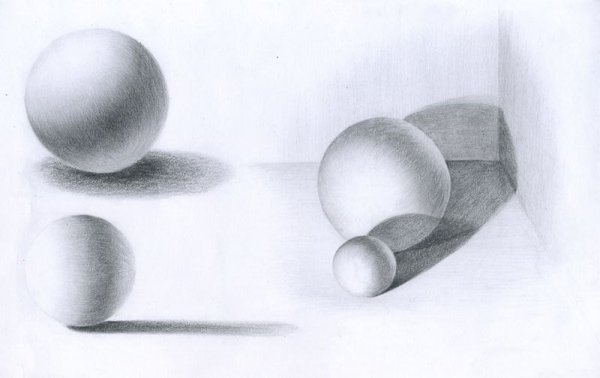 Фигуры в перспективе с тенями