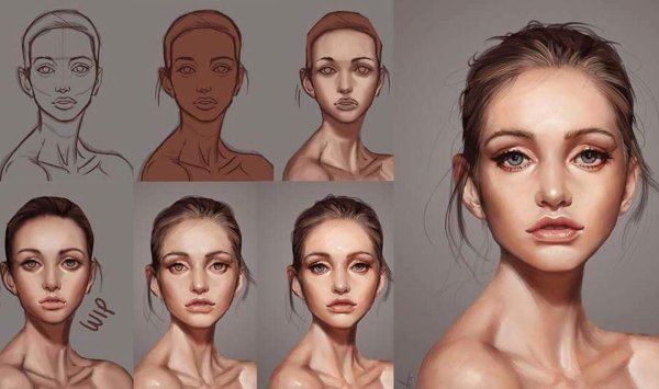 Светотень на лице