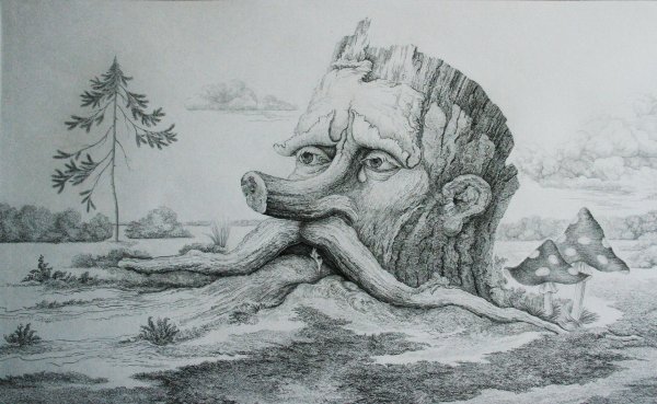 Рисунок к рассказу Гоголя Заколдованное место