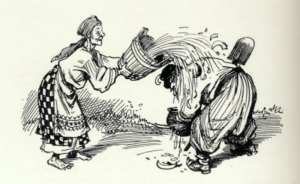 Раскраска к сказке Гоголя Заколдованное место