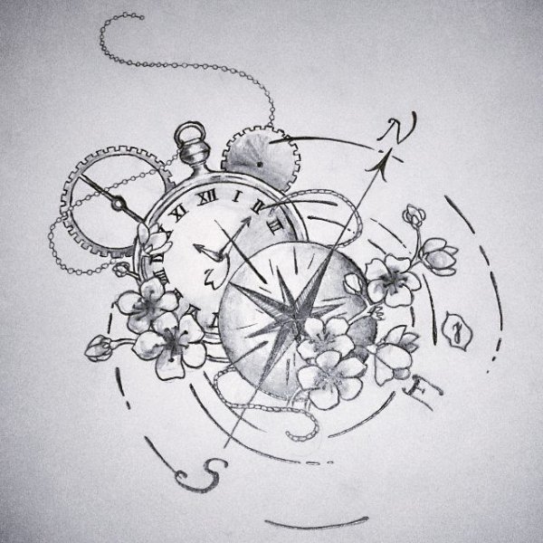 Часы эскиз Минимализм