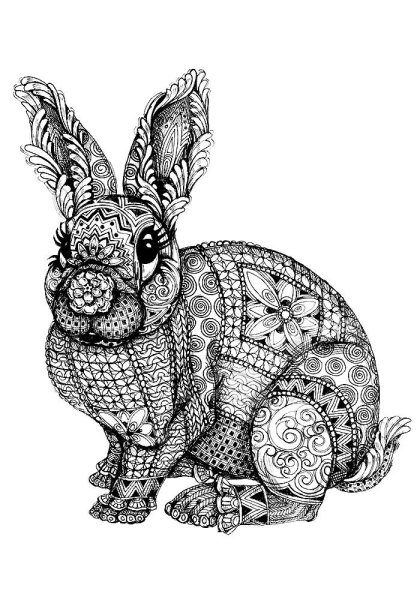 Кролик Зентангл