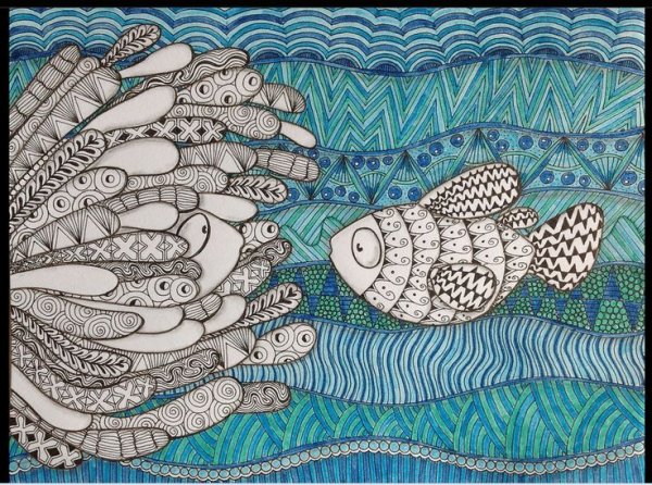 Арт терапия Зентангл