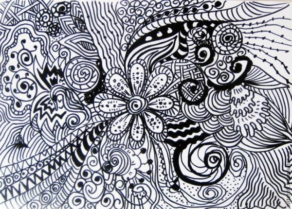 Узоры маркером