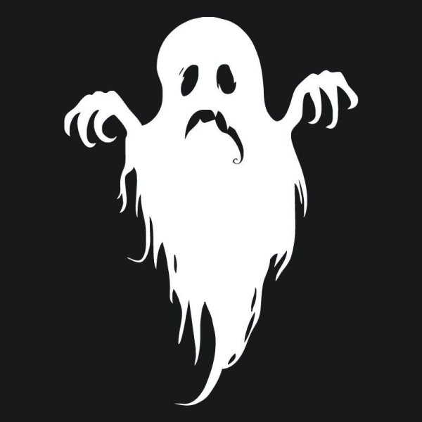 Лицо привидения на Хэллоуин