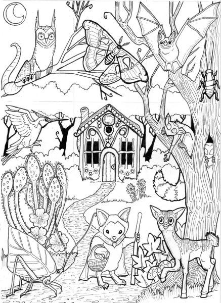 Лес раскрашенный