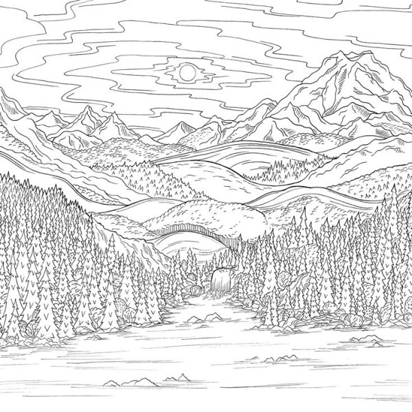 Раскраска природа