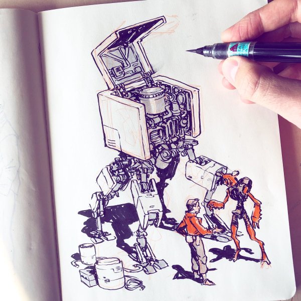 Необычные роботы рисунки