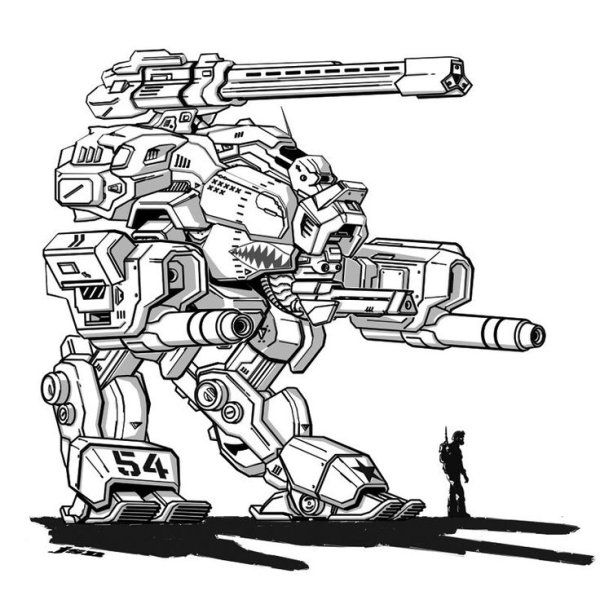 Раскраска боевые роботы