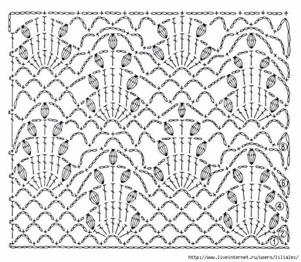 Азиатские узоры крючком