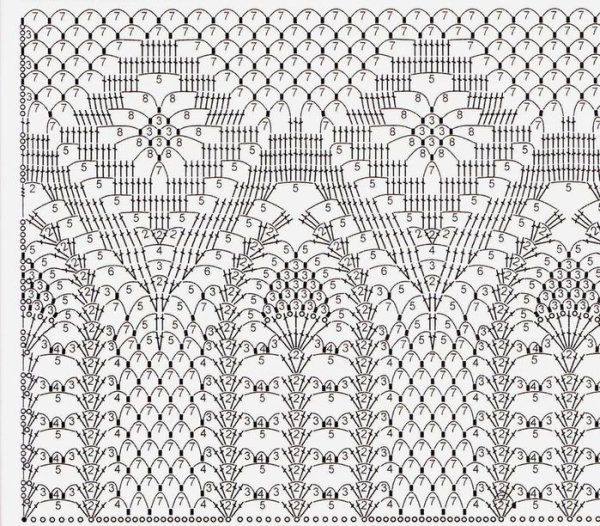 Красивый ажурный узор крючком