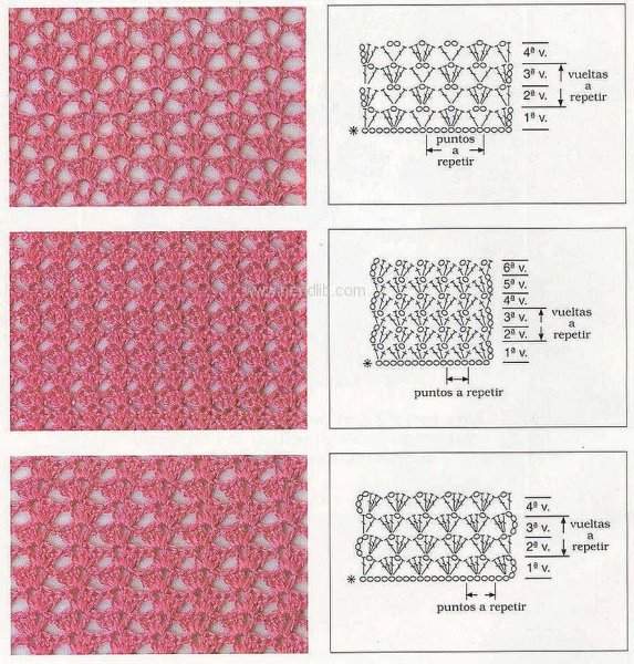 Плотная вязка крючком схемы
