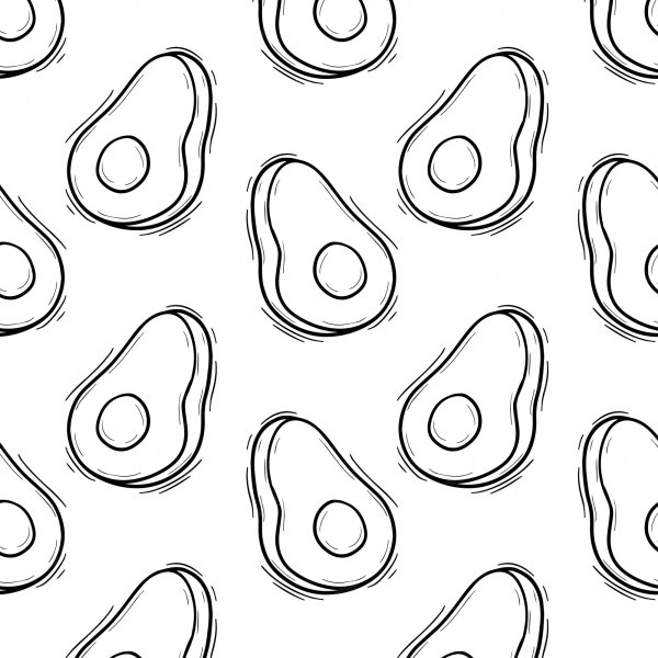 Разукрашка авокадо