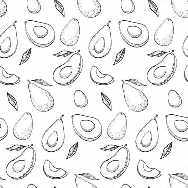 Раскраска авокадо