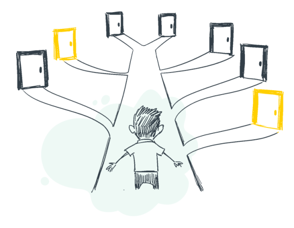 Выбор пути иллюстрация