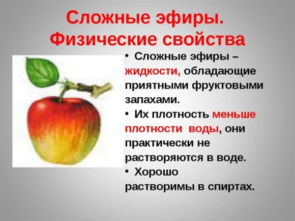 Состав сложных эфиров формулы