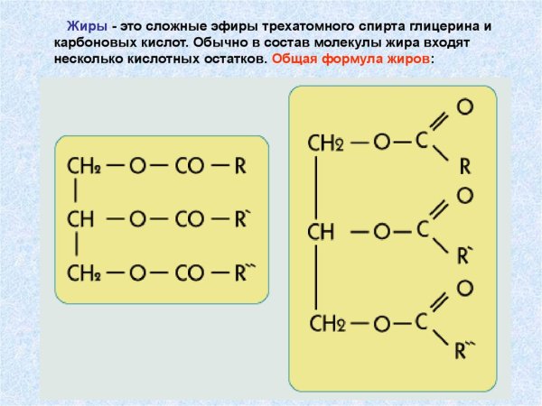 Сложные эфиры жиры мыла общая формула