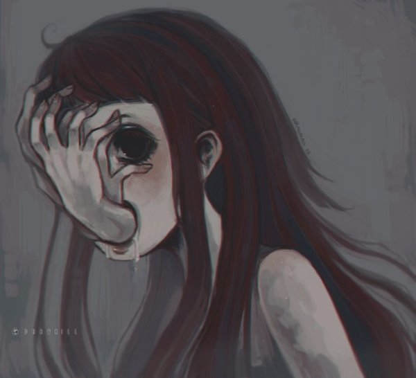 Страшные рисунки девушек