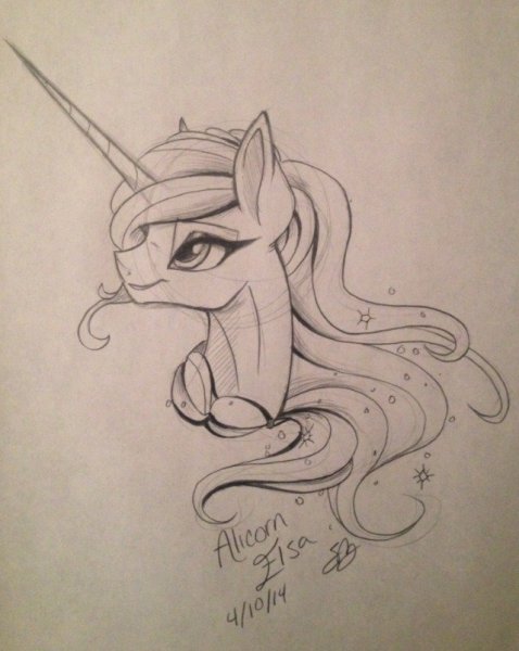Рисование пони карандашом