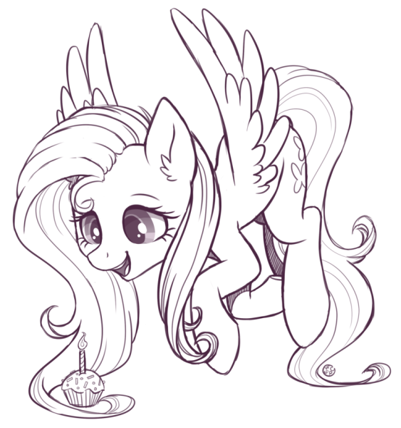 Раскраска пони Флаттершай