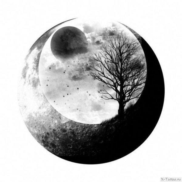 Полная Луна эскиз