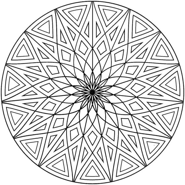 Орнамент в круге сложный