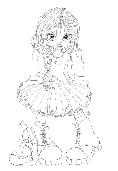 Разукрашки куколки красивые для девочек