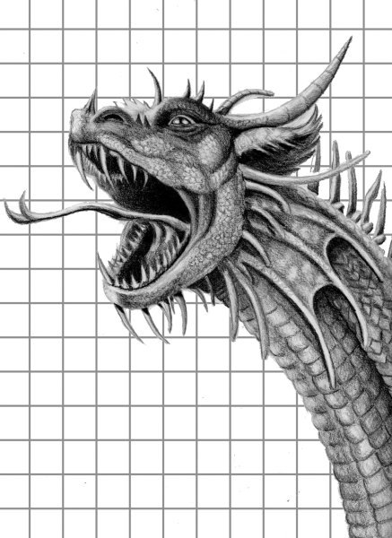 Дракон карандашом
