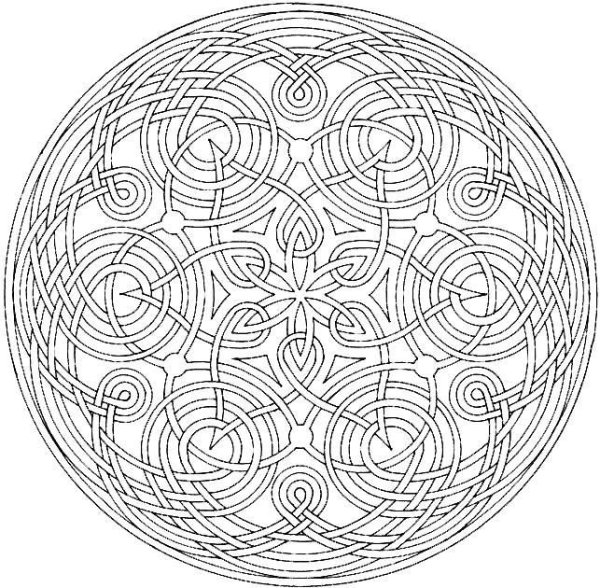 Орнамент в круге сложный