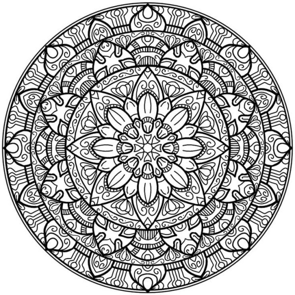 Орнамент в круге сложный