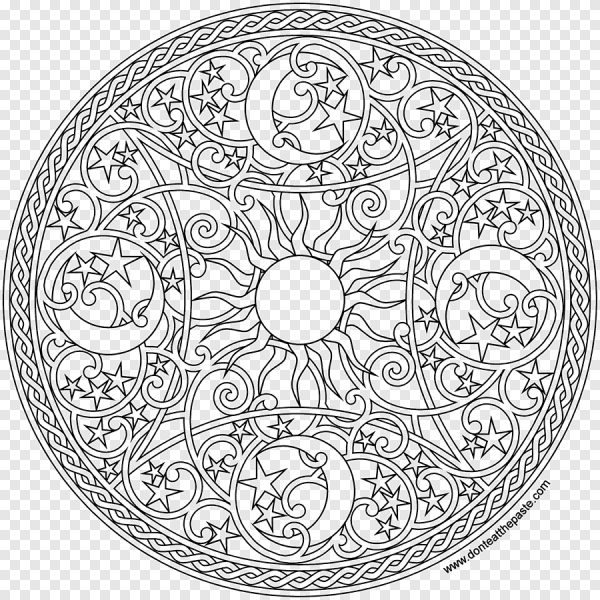 Орнамент в круге сложный