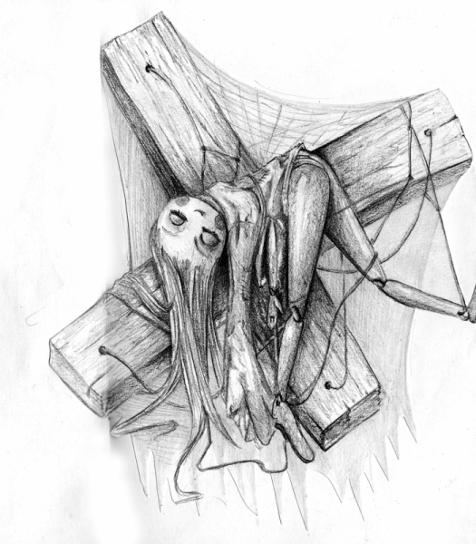 Кукла марионетка рисунок