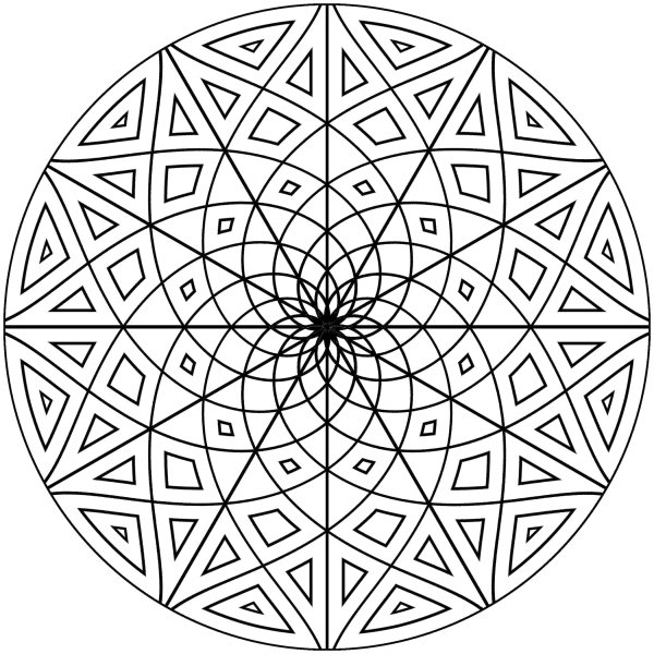 Орнамент в круге сложный