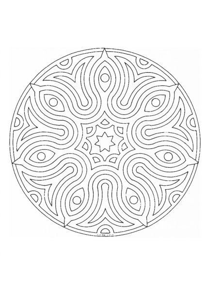 Раскраска орнаменты Мандала