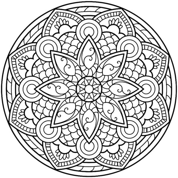Раскраска Мандала