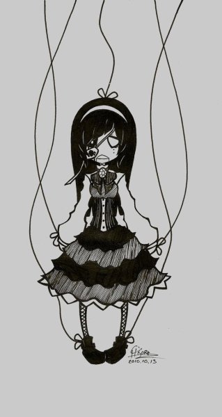 Кукла вуду раскраска