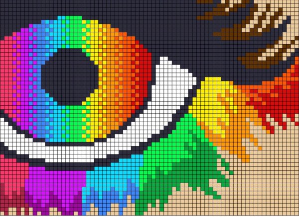 Рисунки по клеточкамслоджные