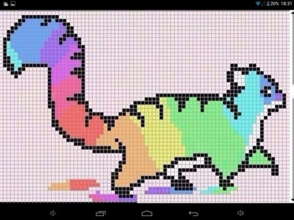 Рисунки по клеточкам большие котики