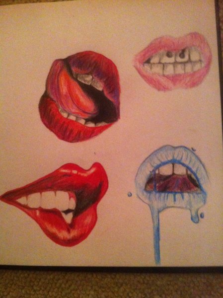 Губы рисунок
