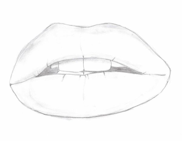 Губы карандашом для детей
