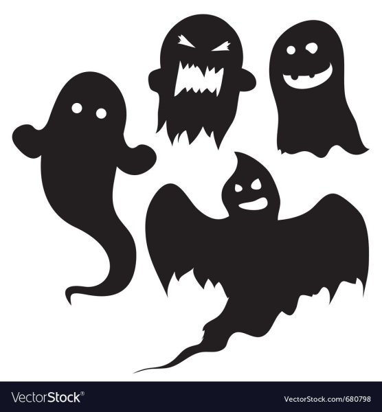 Призраки на Хэллоуин вырезки