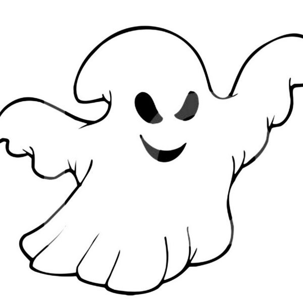 Контур привидения на Хэллоуин